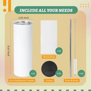 Sublimation <b>Mugs</b> 20 Oz Stainless Steel Vacuum Flask Thermos Lid Straw Eco-Friendly <b>Large</b> Capacity Thermal Insulation 12-24 Hours - Product Image 3