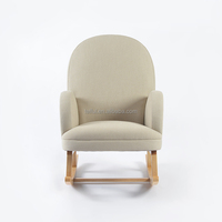 Sillón Reclinable Modular Moderno y Ecológico con Estructura de Madera y Base Oscilante, Sofá Lounge para el Hogar, Oficina y Sala de Estar