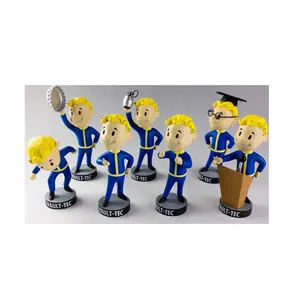 7ピース/セットVault-tecアニメかわいいVault BoyPVCフォールアウトアクションフィギュアモデルおもちゃ人形卸売セットおもちゃ