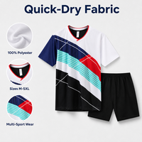 Kaos Badminton Voli Tenis Meja Custom Sablon Heat-Transfer Ramah Lingkungan Anti UV Cepat Kering Grosir Langsung dari Pabrik