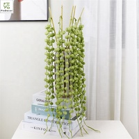 Vente en gros de fleurs artificielles en mousse de haute qualité, Amarante verte, Larmes de l'amoureux, Baies vertes, Décoration florale suspendue pour mariage