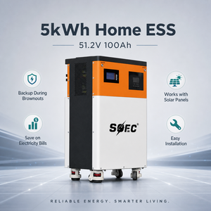 SOEC 5kWh 51.2V All in One Off Grid Energy Storage System With 5kW Home <b>Battery</b> <b>Backup</b> No Blackouts - Product Image 3