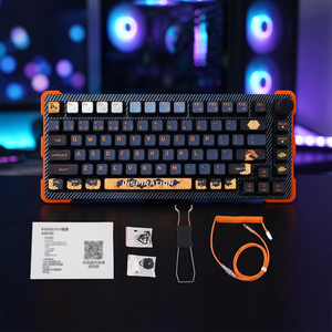 คีย์บอร์ดเกมมิ่งแบบกลไกไร้เสียง ทริปเปิลโหมด RGB Backlit ขนาดเต็ม 84 ปุ่ม USB Type-C Hot-Swap Anti-Ghosting ใช้สวิตช์ Kailh รุ่นใหม่ - Product Image 1