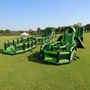 Pista de Obstáculos Inflable Gigante de PVC Comercial, Parque de Obstáculos Inflable Personalizado, Juego de Pista de Desafío Inflable para Alquiler en <span class=keywords><strong>Fiestas</strong></span> - Product Image 4