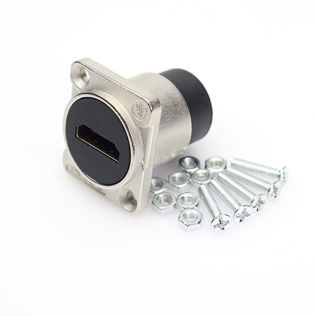 D-Type Panel Mount USB 2.0 3.0 RJ45 TYPE C Male/Female Feedthrough Bulkhead Transfer Connector for Panel Mount