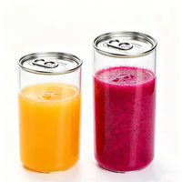 Offre Spéciale – Bouteilles et Canettes en Plastique PET Transparentes avec Couvercle, Faciles à Ouvrir, Capacités 210/330/350/500/650/700 ml