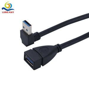 สายต่อขยาย USB 3.0 AM แบบงอ 90 องศา ชายต่อหญิง สายดาต้าความเร็วสูง - Product Image 4