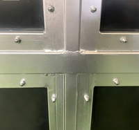Panneaux de box pour chevaux robustes en acier, abri extérieur pour chevaux, écurie portable avec porte à charnières