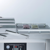Scelleuse sous vide électrique double chambre LITENG DZ-500/2SA 600 mm, semi-automatique, haute productivité, pour boîtes alimentaires, films et feuilles d'aluminium