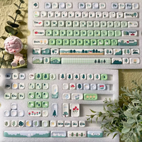 Custom 104-key MAO-style Cute Keycaps Featuring Unique Color Schemes and Personalized Customization Compatible Full Layout
