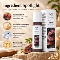Tonique Visage Rajeunissant au Peptide de Champignon Reishi Fermenté, Antioxydant, Hydratant, Apaise la Sécheresse, Renforce la Barrière Cutanée