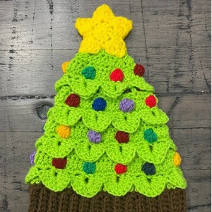 Gorro de Punto Navideño 2025, Gorro Decorativo de Santa Claus para Fiestas, con Pompón y Estampado Digital - Product Image 5