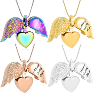 Joyería de cremación para cenizas Corazón Urna Collar Colgantes Cenizas para Mujeres Hombres Recuerdo familiar Memorial Hueso Ceniza Colgante - Product Image 1