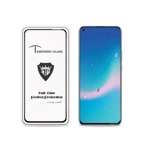 9H Volledige Lijm Volledige Cover Gehard Glas Voor Poco M3 Pro Op Realme Narzo30/6i/7/8/A53/A54/A73/A74/A93/A92/A72/A52 Screen Protector