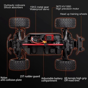 Pd Racing pd860 1/<span class=keywords><strong>10</strong></span> TK10 điện không chổi than RC xe 4WD off road điều khiển từ xa Xe tải tốc độ cao Rock Crawler tương thích 3S 4S - Product Image 5