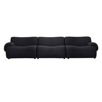 Sofá Cama Modular Convertible de Terciopelo Negro Estilo Nórdico Italiano Moderno, Patas de Acero Inoxidable, Diseño Ecológico