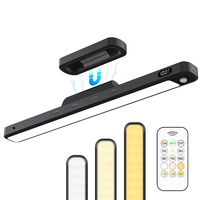Barre lumineuse LED à détecteur de mouvement, rechargeable par USB-C, 3W/5W, télécommande/commande par bouton, couleur réglable pour armoire, bureau, placard