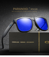 Lunettes de soleil polarisées de créateur PARANOID 2026 pour hommes – Montures bleues et blanches personnalisées en gros – Idéales pour les sports de plein air
