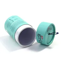 Tube en papier biodégradable personnalisé pour les fêtes, avec couvercle, pour l'emballage de thé, de café, de chocolat, cadeau - Écologique et recyclable