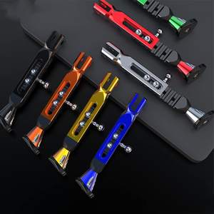 ขาตั้งข้างมอเตอร์ไซค์แบบปรับได้ ทำจากอลูมิเนียมอัลลอยด์ ใช้ได้กับรถมอเตอร์ไซค์ทั่วไป พร้อมที่พักเท้า รองรับขาตั้งแบบสามขา - Product Image 3