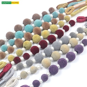 Nouveau Design Velours Perles Type Boule Suspendue Crochet Cravate Accessoire En Gros Moderne Rideau Gland - Product Image 2