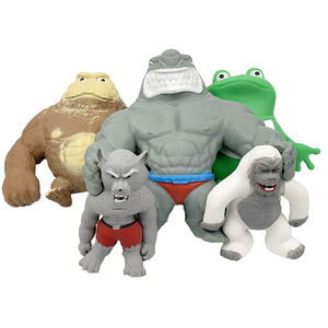 Nuevo lanzamiento divertido agarre de mano Animal Squishy gorila tiburón Rana perro alivio del estrés apretar juguete elástico para niños adultos - Product Image 6