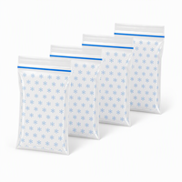 Sacs mini-zippés en LDPE transparents imprimés flocons de neige, refermables, pour étiquettes suspendues d'ornements de Noël, cadeaux de fêtes, vente au détail