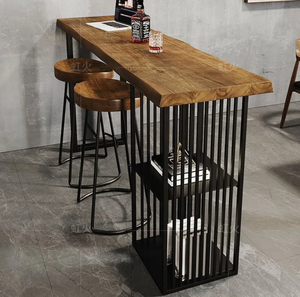 شرفة من الخشب الصلب مع أقدام عالية تصميم حديث للمنزل والمطبخ للاستخدام التجاري والمطاعم - Product Image 3