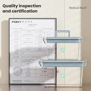 Boîte de rangement pour médicaments de grande capacité, trousse de premiers soins transparente, organisateur portable, boîte médicale à domicile, organisateur de médicaments à double couche - Product Image 4