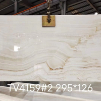 Panneau de Pierre d'Onyx Blanc à Grain Droit Rétroéclairé pour Mur Lumineux, Dalle de Marbre Transparent en Gros
