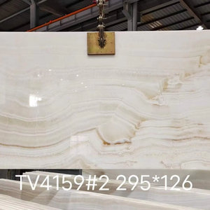 Backlit Straight Grain White Onyx Stone Panel For Wall Light Transparent Marble <strong>Slab</strong> Wholesale - Product Image 2