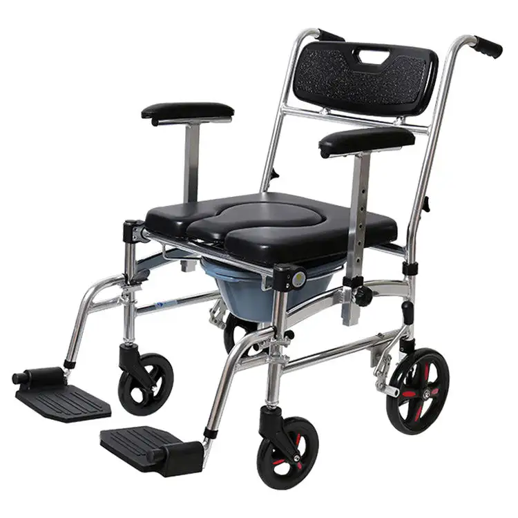 B sedia a rotelle ospedale bagno durevole doccia comodino paziente plastica disabili pezzi di ricambio sedia comoda con ruote
