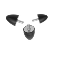 Patins en caoutchouc anti-vibration robustes à fixation par vis |   Amortisseurs industriels pour générateurs CNC, compresseurs, tailles personnalisées
