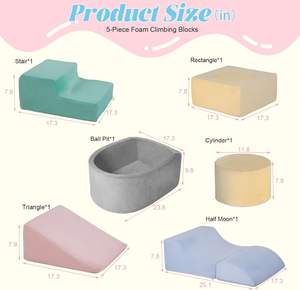 Bloques de Espuma Coloridos de 7 Piezas para Escalar, Juego de Escalada Suave para Niños Pequeños, Set de Juego Modular para Gatear y Deslizarse para Niños de 1 a 3 Años - Product Image 5