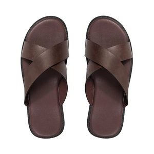 Men's Beach Slippers Fashionable Casual Outdoor PU Leather <b>Slide</b> Sandals - Product Image 3