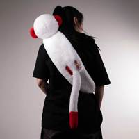 Sac à dos en peluche de la série de mythologie chinoise OUYU, cadeaux créatifs, sac bandoulière singe blanc, jouet en peluche