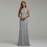 Robe de bal sirène unique en cristal Hx159, robe de soirée scintillante Jancember