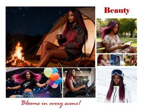 Peluca de Cabello Afro Liso Yaki para Mujer, 14 Pulgadas de Largo, Resistente al Calor, Fibra Sintética, Gorro de Malla Elástica, 180% de Densidad - Product Image 6