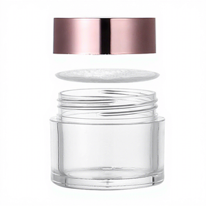 1oz 30ml tarro transparente crema tarro cosmético tapa <span class=keywords><strong>de</strong></span> plástico Rosa oro plata UV Gel esmalte <span class=keywords><strong>de</strong></span> uñas en polvo tarro vacío para uso en polvo suelto - Product Image 1