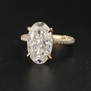 Кольцо MaiYi Moissanite Gra Flower из позолоченного серебра с натуральным камнем в скандинавском стиле для мужчин и женщин - Product Image 1