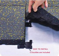 Ineinandergreifende Fliesen Hochleistungs-Gummi boden matte Gymnastik matten für Garage Gym, Laufband matten, Fitness boden