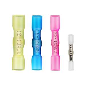 DINGYUAN اتصال مزدوج يتقلص الحرارة تجعيد ولحام موصل سلك الأكمام للماء موصل كهربائي لصق بعقب - Product Image 1