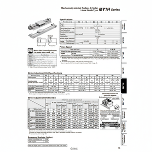 SMC Pneumatics-Cilindro sin vástago, articulado mecánicamente, categoría de producto, sin vástago, de 2017 - Product Image 1