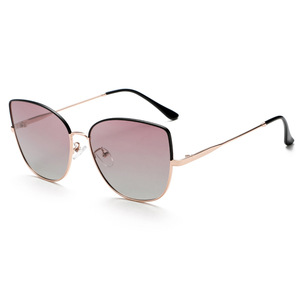 Gafas de sol Greyjack Cat Eye para mujer, montura metálica, doradas, UV400, a la moda, para salidas y fiestas - Product Image 3