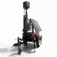 Trailer kamera surya dengan 2 panel surya lipat dapat diputar untuk Area Off-grid