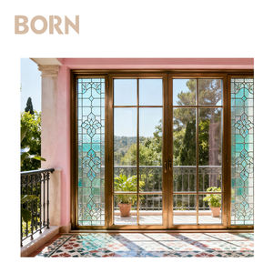 Nouvelles portes en verre creuses de balcon en aluminium résistant au vent moderne avec quincaillerie durable pour le logement des <span class=keywords><strong>étudiant</strong></span>s - Product Image 3