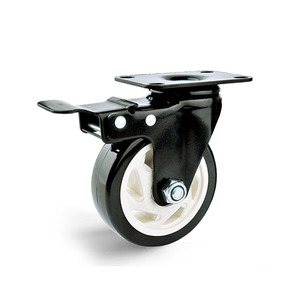 Handwagen 2,5 Zoll 3 Zoll 4 Zoll 5 Zoll Schwarz <span class=keywords><strong>PU</strong></span> Heavy <span class=keywords><strong>Duty</strong></span> Furniture Caster - Product Image 1