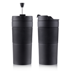 Presse de voyage 15 oz cafetière Portable Double paroi en acier inoxydable isolé sous vide presse française à service unique pour voyage - Product Image 1