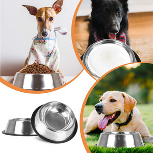 Nobleza in acciaio inox Pet ciotole antiscivolo alimentatori portatili capacità 32oz per cani e gatti-confezione da 2 - Product Image 6