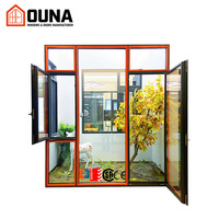 Ventana Abatible de Aluminio OUNA, Nueva Llegada, Marco de Ventana Resistente a Impactos de Huracanes, Ventanas Abatibles con Marco Delgado NOA